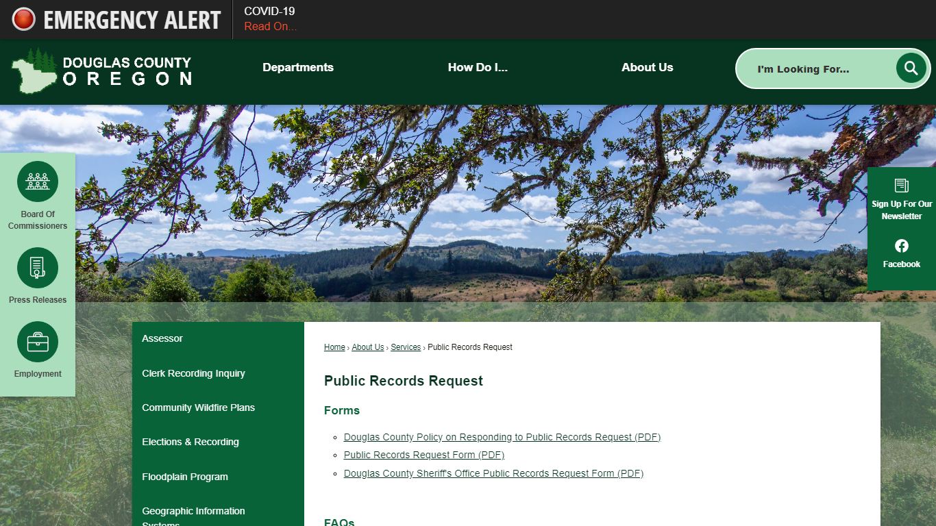 Public Records Request | Douglas County, OR